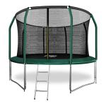 ARLAND Батут премиум 12FT с внутренней страховочной сеткой и лестницей (Dark green)